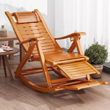 Bamboo recliner rocking chair - bamboo,