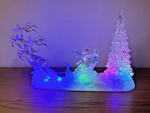 Christmas acrylic santa - santa, sleigh