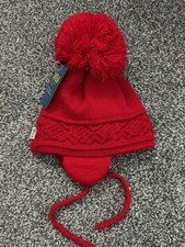 Satila Red Knitted Hat for Kids Size 53. BNWT 100% Wool