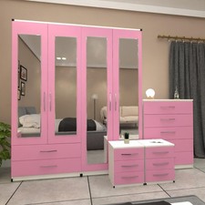 4 Door 2 Drawer Wardrobe Set