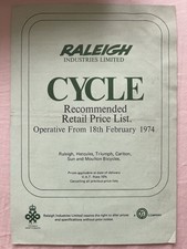 Raleigh Dealer 1974 Retail