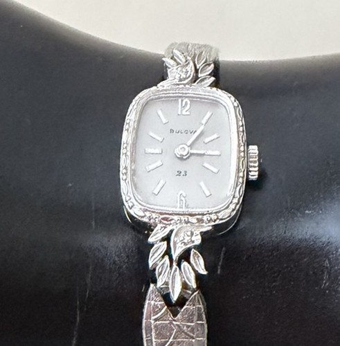 Vintage bulova 14k white - bulova, gold