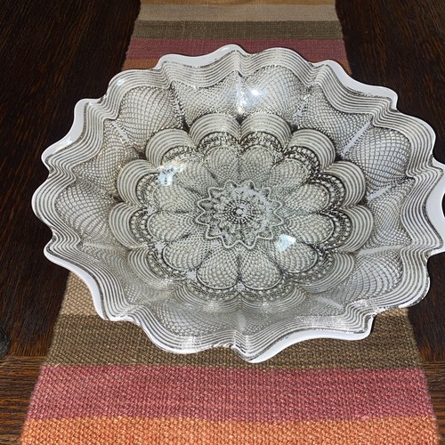 Vintage round glass bowl - round,