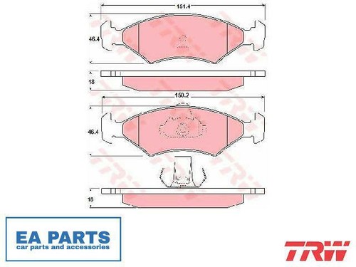 Brake pad set - set,, for
