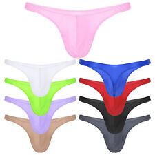 Mens Thongs Low Waist Briefs Seamless Underwear Swimsuit Lingerie Bulge Pouch