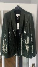 BNWT Marks & Spencer relaxed fit green sequin blazer jacket 6 10 12 18 20