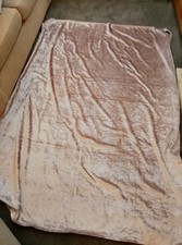 Blush Pink Rose Throw or  Table Cloth or Blanket in Velour Velvet fabric