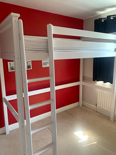 Habitat white wooden loft bed - habitat,