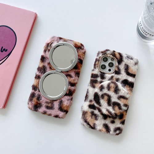 Leopard print mirror case - leopard,