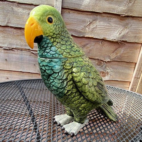 Parakeet bird trinket - bird, pot