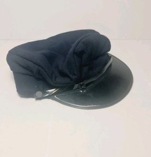 Vintage Dunn & Co Navy/Black Driver Hat/Uniforms Cap with Red/Brown Lining