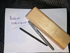 Vintage  Parker Harlequin Rare  Black Shield Fibre Pen And  Converter. VGC