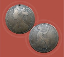 1865 One Penny Coin, Queen