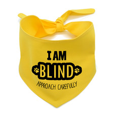 I Am Blind Handmade Dog Tie On Bandana Neckerchief - Assorted Colours