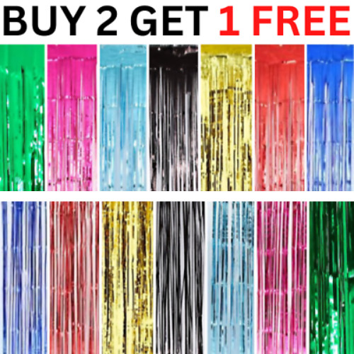 Foil fringe tinsel - 2m-3m,