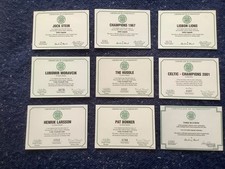 Celtic Football Club - Danbury Mint Plate COAs