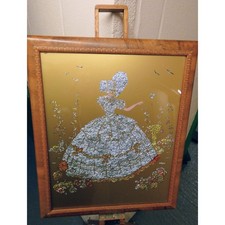 Vintage Foil Art Lady