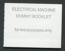 GB QE2 Royal Mail Electrical Machine Dummy Stamp Booklet (FJ325)
