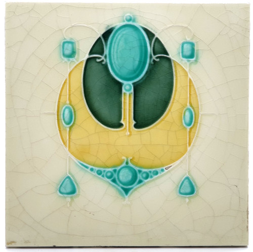 Art nouveau fireplace - nouveau, tile
