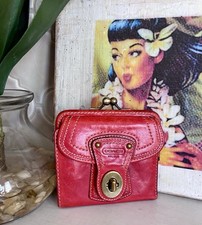 🔴 COACH GIGI 65TH ANNIVERSARY RED LEATHER KISSLOCK TRIFOLD WALLET 🔴