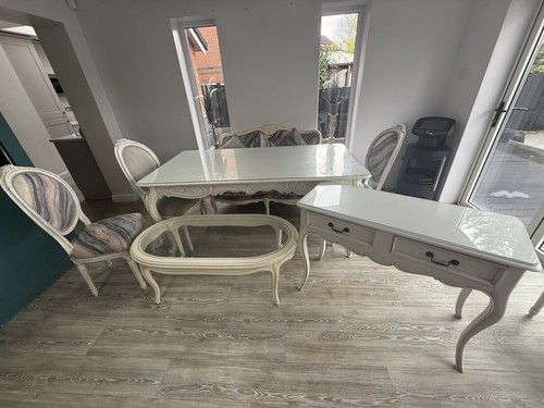 French dining table chairs - table, &