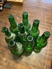 Vintage Grolsch Beer green Bottles X 8 No Swing Lids