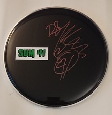 SUM 41 SIGNED VINYL DRUM HEAD EXACT PROOF ALL KILLER NO FILLER CD LP COA DEREK