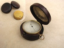 Rare high altitude pocket barometer with 18,000 feet altimeter, circa 1890