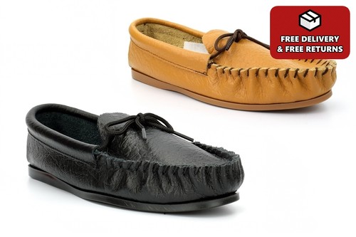 Mens moccasin leather slippers - mens,