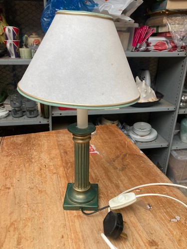 Green wooden table - table, side