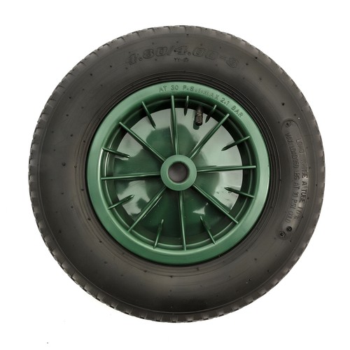 Dark green pneumatic wheel - 15",