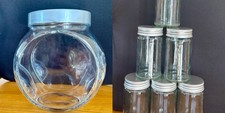 1 Large Glass Jar  & 6 Small