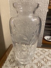 Stuart Crystal Cascade (Fuschia) Large Vase 10”