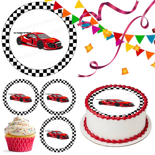Car racing cake topper - car,