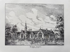 1873 Antique Print; Delabole