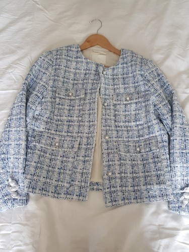 Blue tweed jacket m - blue,