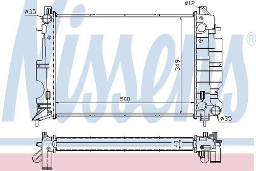 Nissens radiator for saab - radiator,