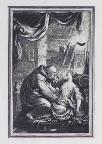 Old antique print erotica - antique,