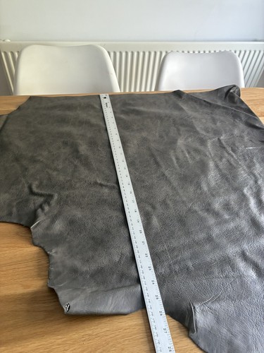 Distressed dark grey - , leather