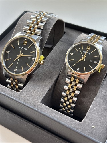 Bulova his and - bulova, two-tone