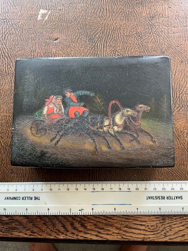 Vintage russian lacquer box - russian,