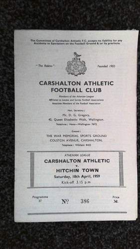 Carshalton athletic hitchin - carshalton,