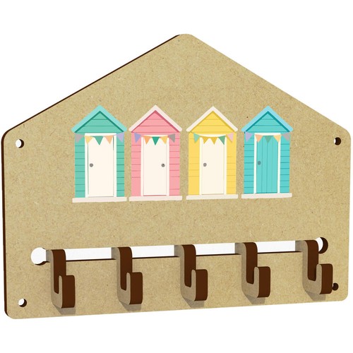 Pastel beach huts wall - beach, huts'