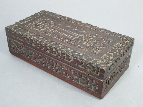 19th century carved sandalwood - century,