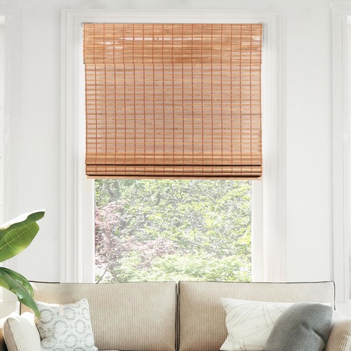 Cordless bamboo roman shades - roman, shades|