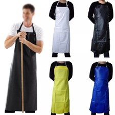 Unisex Heavy Duty Waterproof Oil Proof PVC Apron Kitchen Cook Garden Butcher BBQ