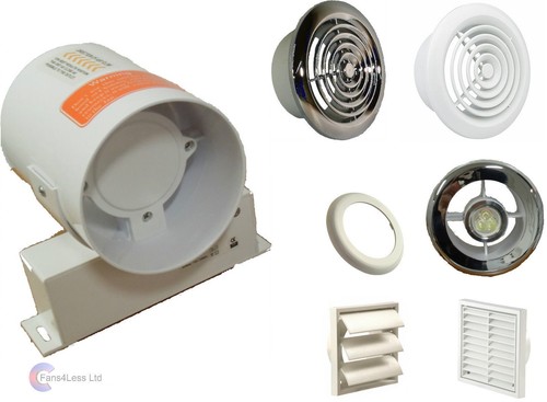 Inline bathroom extractor fan - bathroom,
