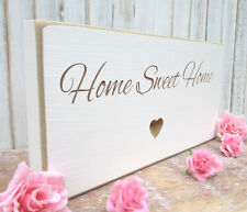 House Warming Gift Home Sweet Home Sign Engraved Free Standing Shabby & Chic