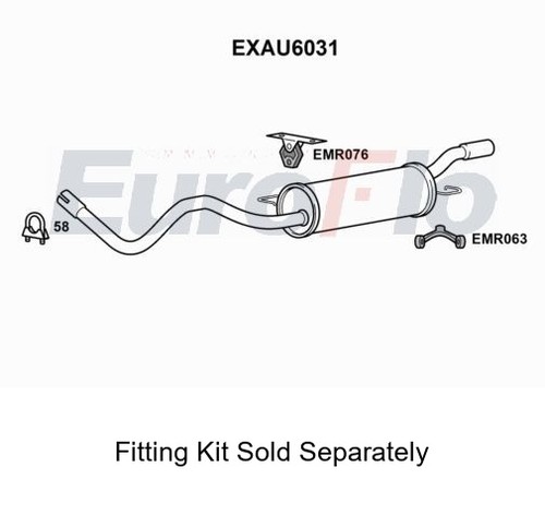 Rear muffler silencer - rear,