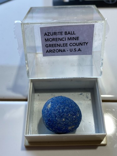Azurite ball morenci mine - :,